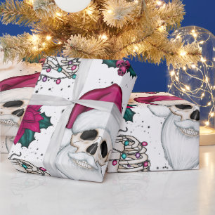 Santa Skull Christmas Wrapping Paper