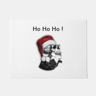Santa Skull Ho Ho Ho Doormat
