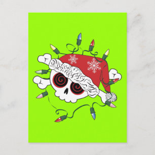 Santa Skull Holiday Postcard