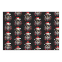 Santa Skull Wrapping Paper