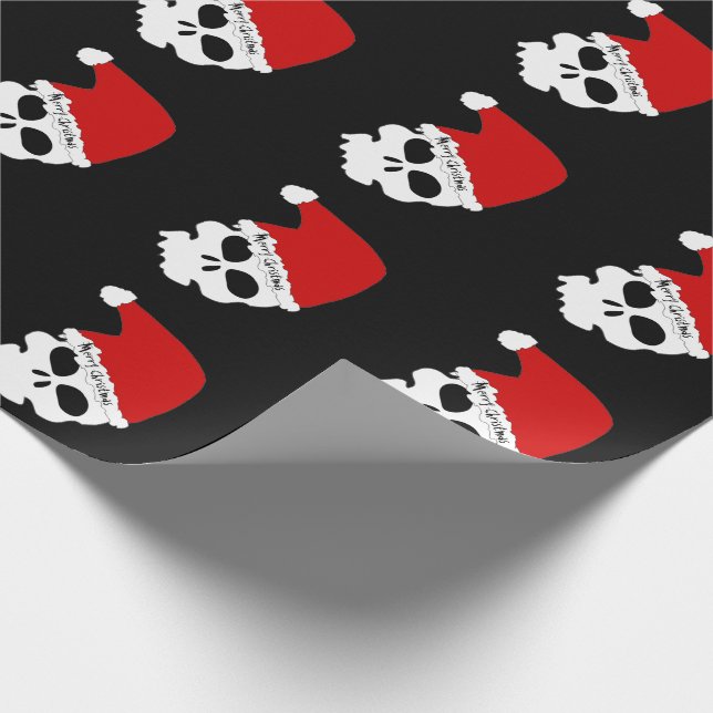 Santa Skulls Wrapping Paper (Corner)