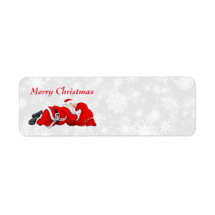 santa sleeping address labels