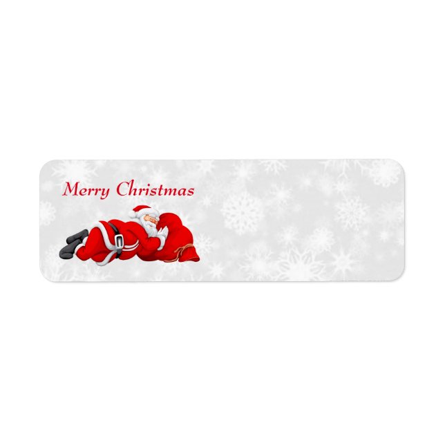 santa sleeping address labels (Front)
