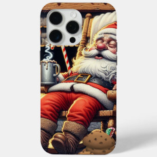 Santa sleeping Christmas iPhone 15 Pro Max Case