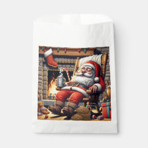 Santa sleeping Christmas Favour Bag