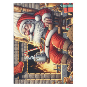 Santa sleeping Christmas Tablecloth