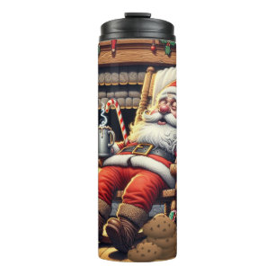 Santa sleeping Christmas Thermal Tumbler
