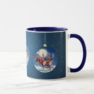 SANTA, SLEIGH & REINDEER by SHARON SHARPE Mug