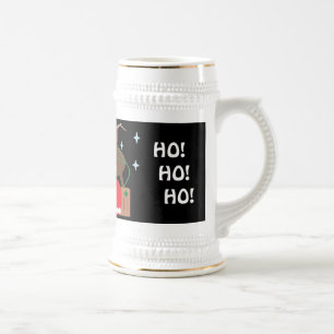 SANTA SLEIGH & REINDEER CHRISTMAS STEIN MUG