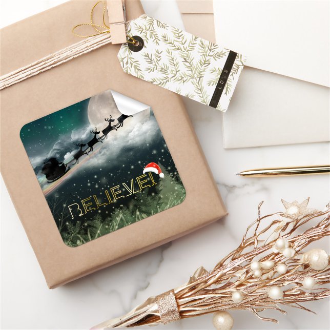 Santa Sleigh Reindeer Christmas Sticker (Creator Uploaded)