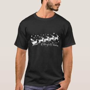 Santa Sleigh With Reindeer T-Shirt