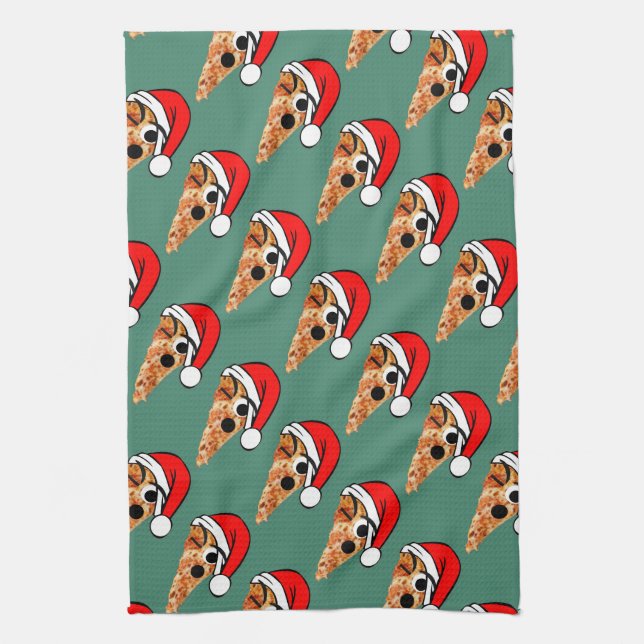 Santa Slice Kitchen Towel (Vertical)