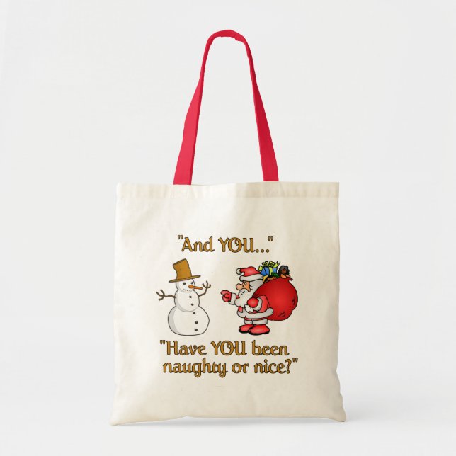 Santa & Snowman bag - choose style & colour (Front)