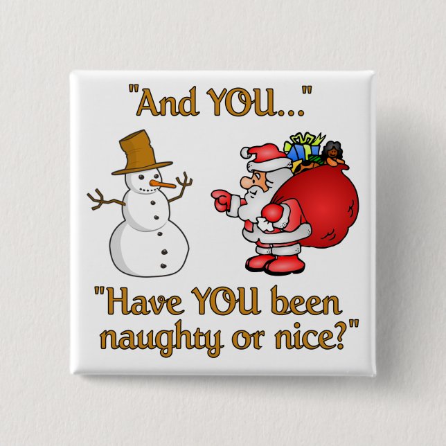 Santa & Snowman button (Front)