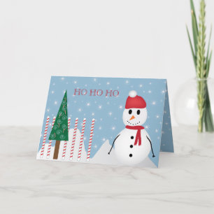 Santa Snowman Candy Canes Card