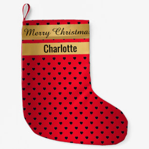 Santa Snowman Red Christmas Stocking