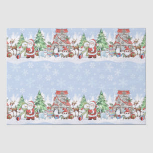 Santa Snowman Reindeer Christmas  Tissue Paper