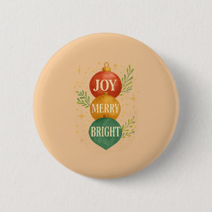 Santa & Snowman Winter Scene – Festive Holiday  2 Inch Round Button