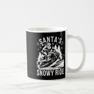Santa Snowmobile Riding Snowmobiling Christmas  Coffee Mug