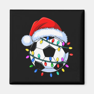 Santa Soccer Ball Christmas Soccer Magnet
