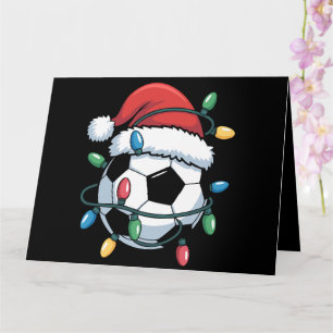 Santa Soccer Ball Sports Christmas Soccer Player Card