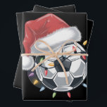 Santa Soccer Ball Sports Christmas Soccer Player  Wrapping Paper Sheet<br><div class="desc">Santa Soccer Ball Sports Christmas Soccer Player</div>