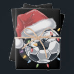 Santa Soccer Ball Sports Christmas Soccer Player  Wrapping Paper Sheet<br><div class="desc">Santa Soccer Ball Sports Christmas Soccer Player</div>