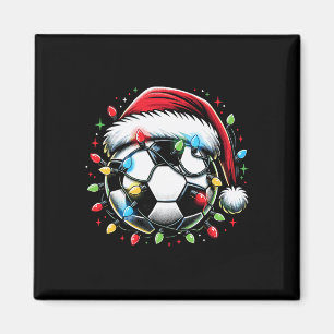 Santa Soccer Byll Lover Christmas Magnet