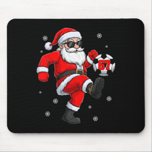 Santa Soccer Ll Sports Christmas Soccer Player Men Mouse Pad