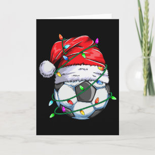 Santa Soccer Ll Sports Design- Christmas Soccer Pl Card