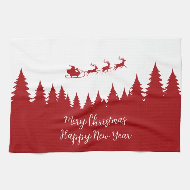 Santa socks kitchen towel (Horizontal)