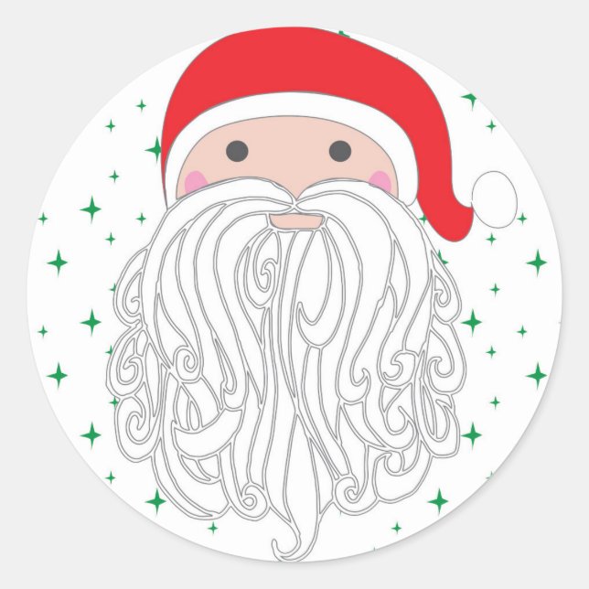 Santa Sparkle Sticker (Front)