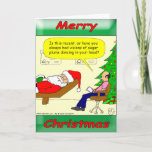 Santa spends time with his friend the therapist holiday card<br><div class="desc">Santa does good work all year long. He has a lot to talk about. It is very stressful running the North Pole.</div>