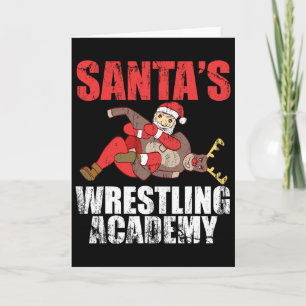 Santa Sport Wrestling Ring Fight Choke Tap Design  Card