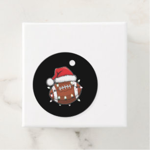 Santa Sports Christmas American Football Lover Favour Tags