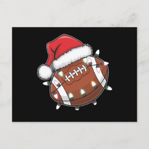 Santa Sports Christmas American Football Lover Postcard
