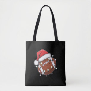 Santa Sports Christmas American Football Lover Tote Bag