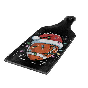 Santa Sports Christmas American Football Player Cutting Board