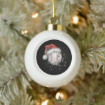Santa Sports Christmas Baseball Player Ceramic Ball Christmas Ornament<br><div class="desc">Santa Sports Christmas Baseball Player</div>