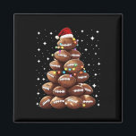 Santa Sports Christmas Tree Lights Football Men Bo Magnet<br><div class="desc">Santa Sports Christmas Tree Lights Football Men Boys Player</div>