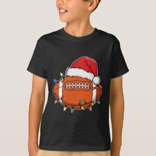 Santa Sports Design For Men Boys Christmas Footbal T-Shirt