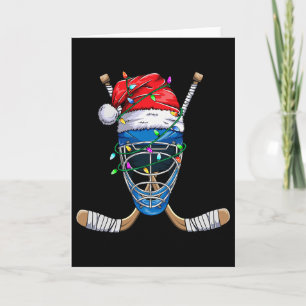Santa Sports Design For Men Boys Christmas Hockey Card