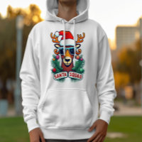 Santa Squad Cool Reindeer with Glasses Christmas