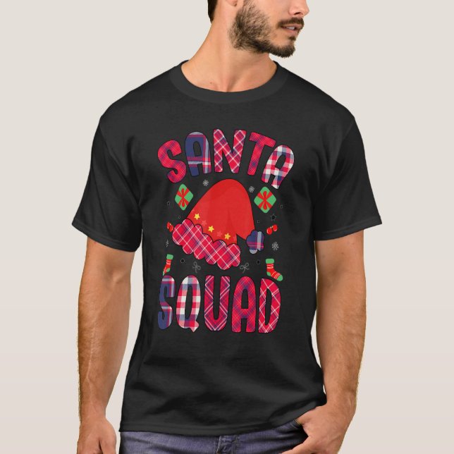 Santa Squad Family Group Matching Christmas Pajama T-Shirt (Front)