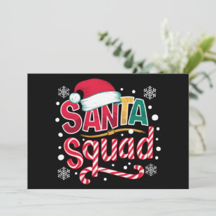 Santa Squad Xmas Squad Family Matching Santa Crew Holiday Card