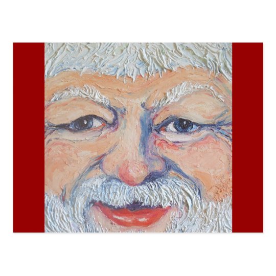 Santa Square Face Postcard
