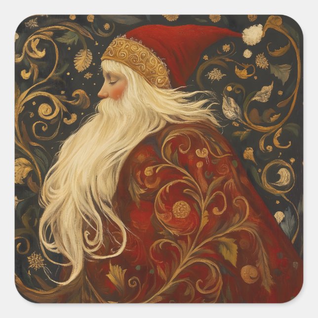 Santa Square Sticker (Front)