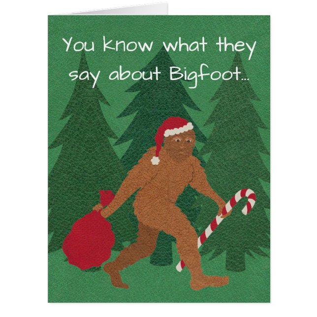 Santa Squatch Christmas Joke Funny Geek Humour (Front)
