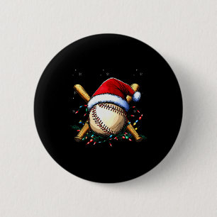 Santa Srts Design For Men Boys Christmas Baseball  2 Inch Round Button
