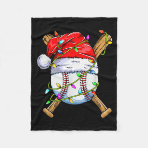 Santa Srts Design For Men Boys Christmas Baseball  Fleece Blanket